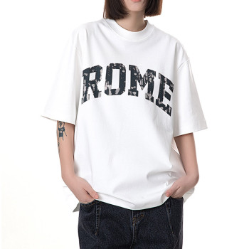 Custom Sports Street Style Short-Sleeved Rhinestone Graphic T-shirts | DTG & Rhinestone | OEM & ODM