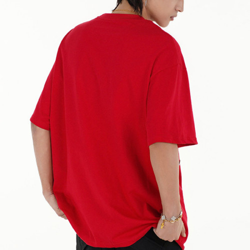 Custom Retro Street Gradient Letter Print T-Shirt | Gradient & DTG | 100% Cotton | OEM & ODM
