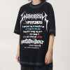 Custom Vintage Street Gothic Letter Print T-Shirts | Acid Washed & Spray & Screen Printing