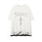 Custom Dark Street Style Rhinestone Fake Two Piece T-Shirt | Oversized Fit T-shirts | 100% Cotton