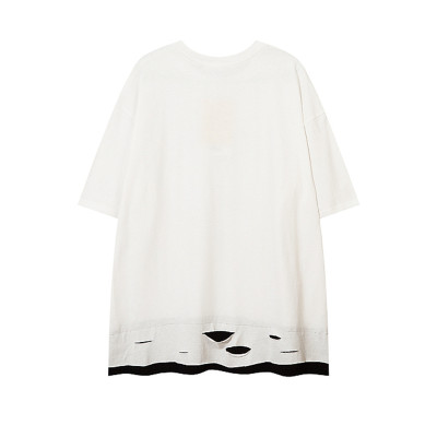 Custom Dark Street Style Rhinestone Fake Two Piece T-Shirt | Oversized Fit T-shirts | 100% Cotton