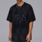 Custom Vintage Rhinestone Washed Oversized Short Sleeve T-Shirt | Washed & Spray & Rhinestone