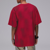 Custom Vintage Rhinestone Washed Oversized Short Sleeve T-Shirt | Washed & Spray & Rhinestone