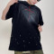 Custom Letter Embroidered Oversized Short Sleeve T-Shirt | Tie-Dye + Embroidery | 300G Combed Cotton
