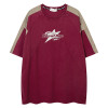 Custom High Street Vintage Patchwork Short Sleeve T-Shirt | Washed & Screen Printing | OEM & ODM