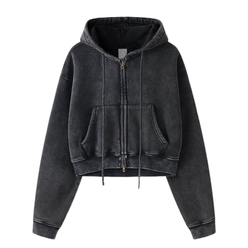 Custom Vintage Cropped Hoodies
