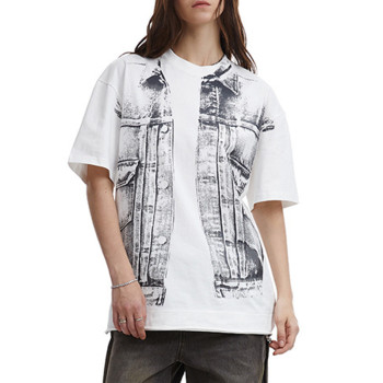 Custom Retro Graffiti Style Fake Two Piece Short Sleeve T-Shirt | DTG Printing | OEM & ODM