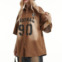 Custom Vintage Street Style Washed Denim Shirt | Button Down Shirt | Support OEM & ODM Customization