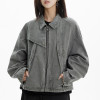 Custom Vintage Street Women Cropped Denim Jacket | Washed & Patchwork | OEM Jacket Manufacturer