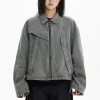 Custom Vintage Street Women Cropped Denim Jacket | Washed & Patchwork | OEM Jacket Manufacturer