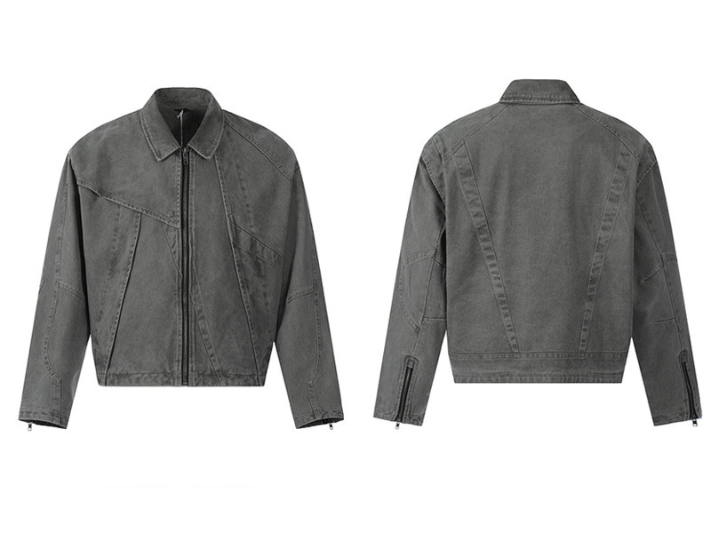 Custom Vintage Street Women's Cropped Denim Jacket