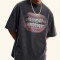 Custom Vintage Street Creative Print Oversized Short Sleeve T-Shirt | Support OEM&ODM Customized