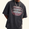 Custom Vintage Street Creative Print Oversized Short Sleeve T-Shirt | Support OEM&ODM Customized