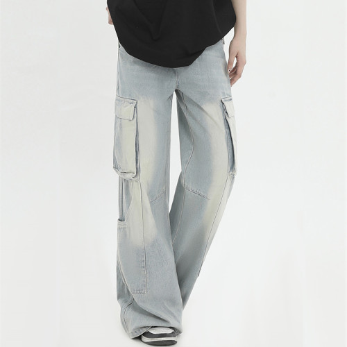 Custom Vintage Street Wash Workwear Jeans | Washed Cargo Pants | OEM Pants Manufacturer