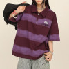 2025 Custom Vintage Street T-Shirts | Sun Dried & Embroidery Process | Striped Polo T-Shirt Design