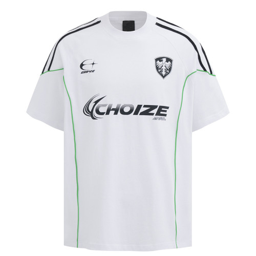 2025 Custom Vintage Jersey Style T-Shirts | Sun Dried & Embroidery Process | Y2K Sporty T-Shirt Design