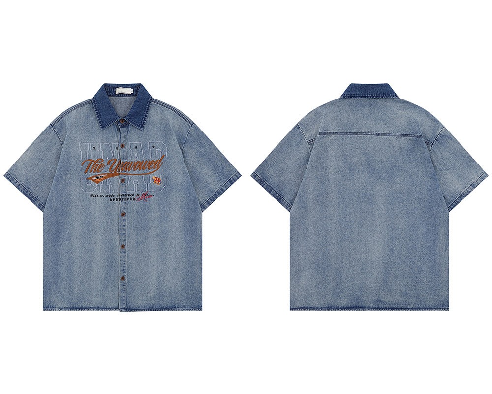 Custom Vintage Washed Denim Shirts
