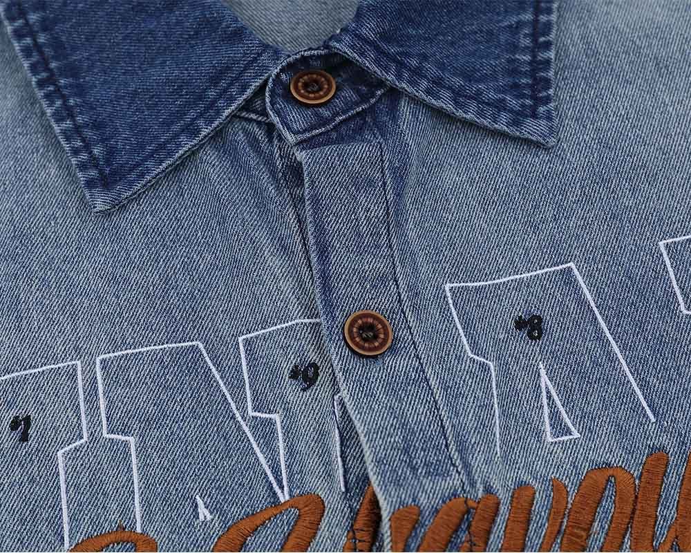 Custom Vintage Washed Denim Shirts