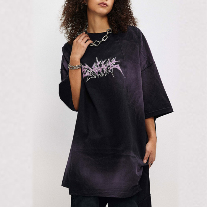 Custom Vintage Street Oversized Short Sleeve T-shirts | Spray & Screen Printing | 260GSM Heavyweight T-Shirt