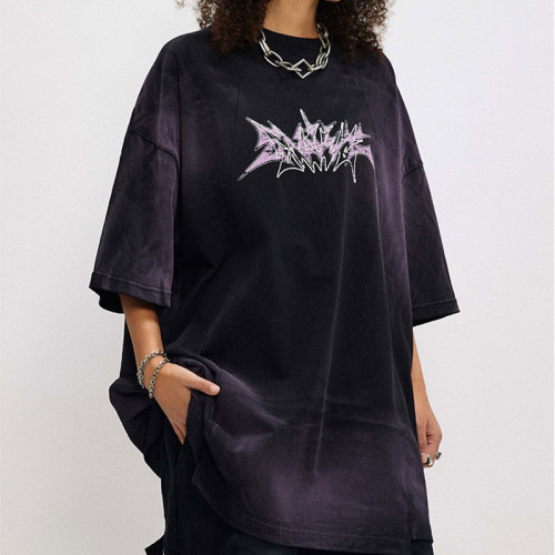 Custom Vintage Street Oversized Short Sleeve T-shirts | Spray & Screen Printing | 260GSM Heavyweight T-Shirt