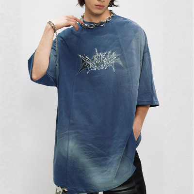 Custom Vintage Street Oversized Short Sleeve T-shirts | Spray & Screen Printing | 260GSM Heavyweight T-Shirt