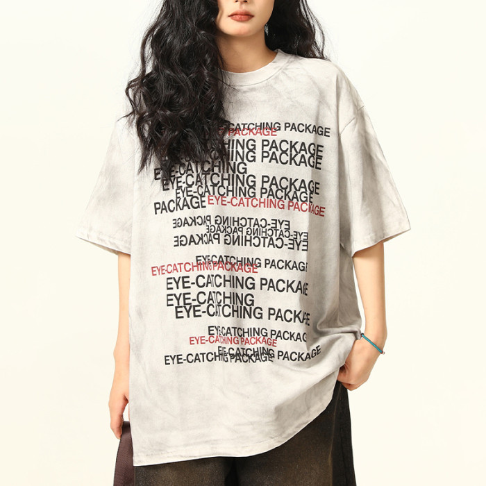 Custom Vintage Street Oversized Short Sleeve T-Shirt | Spray & DTG | 300GSM Heavyweight T-Shirts Women