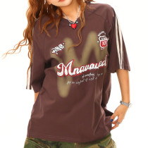 Custom Vintage Jersey Oversized Shorts Sleeve T-Shirts | Spray & DTG | Vintage INS Style T-shirt