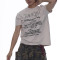 Custom Vintage Street Letter Printed Short Sleeve T-shirts | Washed & Embroidery | Sorona Cotton T-Shirts