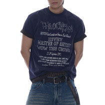 Custom Vintage Street Letter Printed Short Sleeve T-shirts | Washed & Embroidery | Sorona Cotton T-Shirts