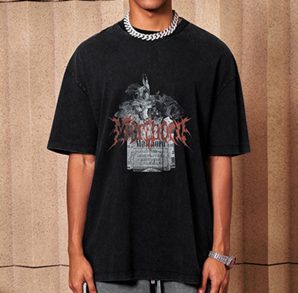 Custom Vintage Street Style Heavyweight Cotton T-shirts  | Batik & DTG | Oversized Fit T-shirts