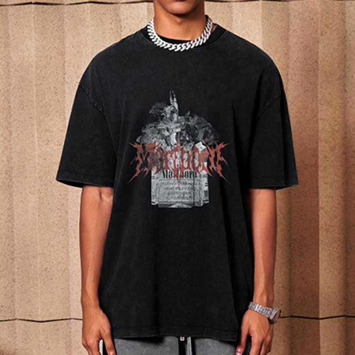 Custom Vintage Street Style Heavyweight Cotton T-shirts | Batik & DTG | Oversized Fit T-shirts