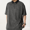 Customized Vintage Street Heavyweight Cotton T-Shirt | Washed & Aged | Oversized Fit Polo Shirt