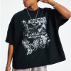 Custom Retro Street Print Pure Cotton Oversized T-Shirt | DTG Printed | 275GSM Heavyweight T-Shirts