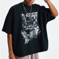Custom Retro Street Print Pure Cotton Oversized T-Shirt | DTG Printed | 275GSM Heavyweight T-Shirts