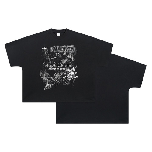 Custom Retro Street Print Pure Cotton Oversized T-Shirt | DTG Printed | 275GSM Heavyweight T-Shirts