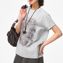 Custom Retro Street Round Neck Short Sleeve T-Shirt | Washed & DTG Process | Heavyweight Cotton T-shirts