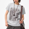 Custom Retro Street Round Neck Short Sleeve T-Shirt | Washed & DTG Process | Heavyweight Cotton T-shirts
