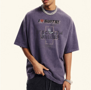 Custom Retro Street Oversized Shorts Sleeve T-Shirts | Washed & DTG | 310GSM Heavyweight Cotton Tee