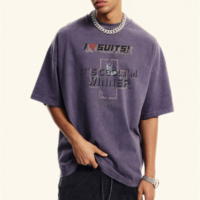 Custom Retro Street Oversized Shorts Sleeve T-Shirts | Washed & DTG | 310GSM Heavyweight Cotton Tee