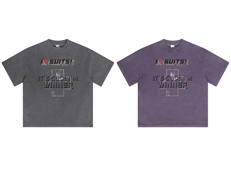 Custom Retro Street Oversized Shorts Sleeve T-Shirts