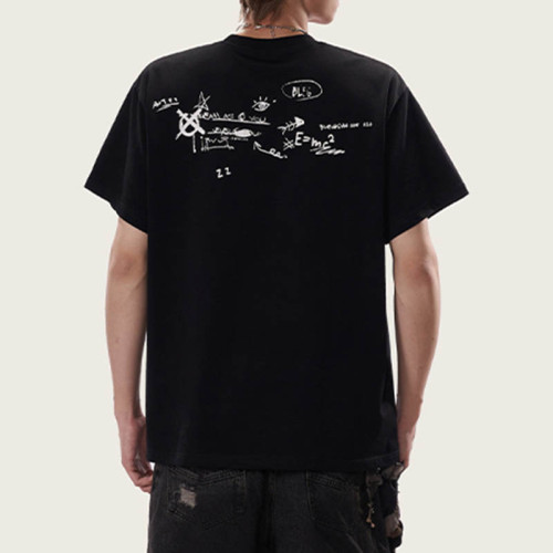 Custom Retro Street Music Sheet Print Oversized T-Shirt | Screen Printing Process | 265GSM Heavyweight Cotton Tee