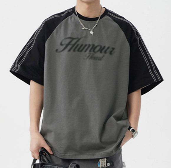 Custom Retro Sports Color block Oversized T-Shirt | Patchwork & DTG Process | 240GSM Cotton T-Shirt