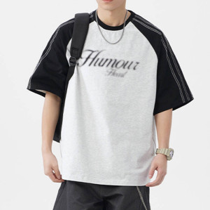 Custom Retro Sports Color block Oversized T-Shirt | Patchwork & DTG Process | 240GSM Heavyweight Cotton T-Shirt