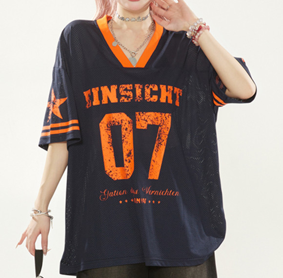 Custom Vintage Sports Oversized Fit Mesh T shirt | Heat Transfer Process | Vintage Jersey T-shirts