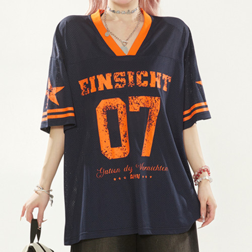 Custom Vintage Sports Oversized Fit Mesh T shirt | Heat Transfer Process | Vintage Jersey T-shirts