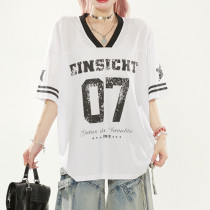 Custom Vintage Sports Oversized Fit Mesh T shirt | Heat Transfer Process | Vintage Jersey T-shirts