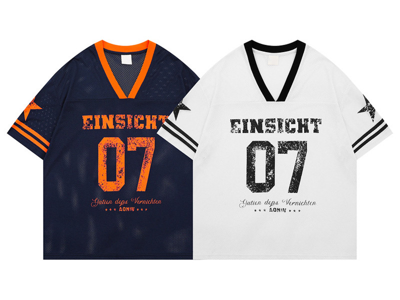 Custom Vintage Sports Oversized Fit Mesh T shirt