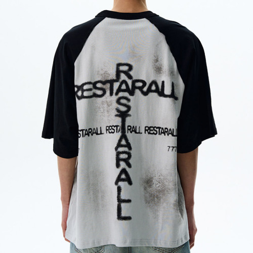 Custom Retro Street Dark-Style Printed Oversized T-Shirt | DTG Process | Vintage Streetwear T-shirts