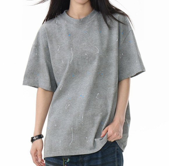 Custom Retro Street Graffiti Print Oversized T-Shirt | Tie-Dye Crafts | Vintage Streetwear T-shirts