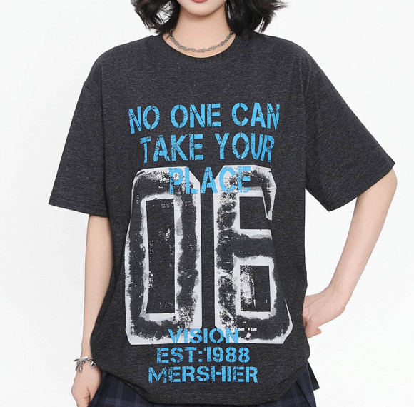 Custom Retro Street Print Round Neck Short Sleeve T-Shirt | Snow Washed & DTG Craftsmanship